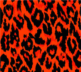 Leopard pattern design, vector illustration background. Animal design. Brown, orange, yellow