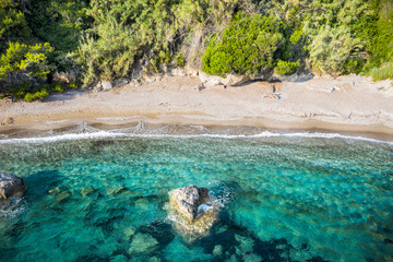 aerial summer landscape of beach and sea 