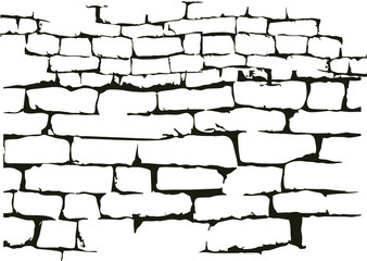 White brick wall texture pattern. vector illustration -  brick wall vector 