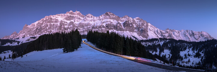 Säntismassiv Abends I Pano
