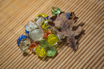 Multi-colored small stones for home interior decoration