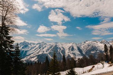 Park in a mountain village