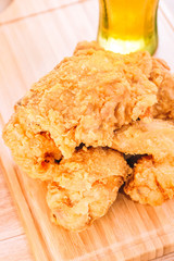 fried chicken southern style with potato and drink menu