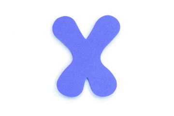 Colored letter X on white background, symbol and sign. template. isolated
