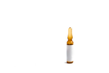 Coronavirus 2019-nCoV outbreak. Capsule and syringe on a white isolated background.