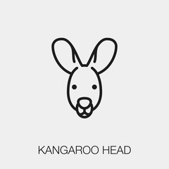 kangaroo head icon vector sign symbol