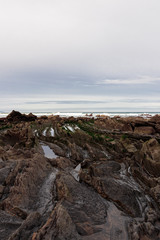 rocky beach in the basque country