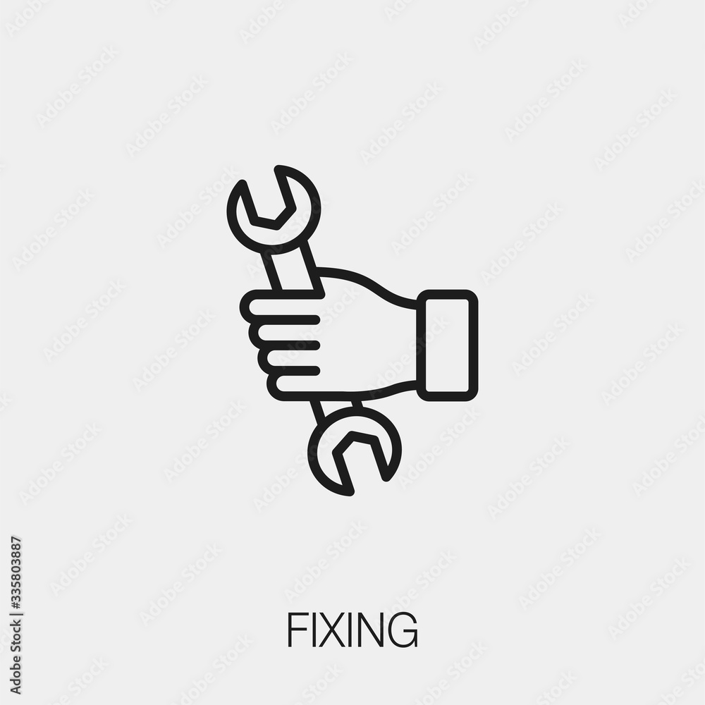 Poster fixing icon vector sign symbol. fix vector