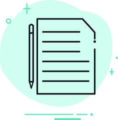 vector illustration of a clipboard with pen