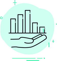 illustration of business graph
