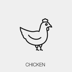 Fototapeta na wymiar chicken icon vector sign symbol
