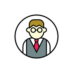 Avatar businessman with glasses