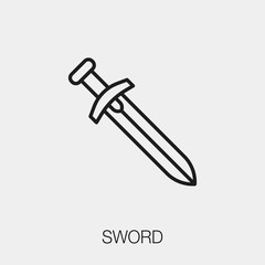 sword icon vector sign symbol