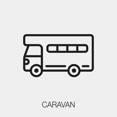 caravan icon vector sign symbol