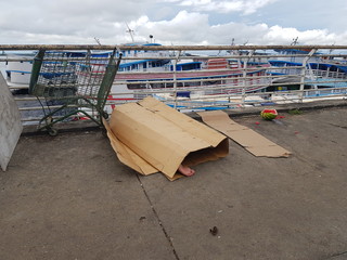 
When you see this picture, you should remember that not everyone in the world has a bed to sleep in. Manaus port area, Brazil April 5, 2020

