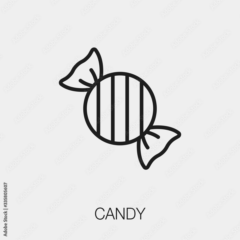 Poster candy icon vector. linear style sign for mobile concept and web design. candy symbol illustration. p
