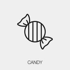 candy icon vector. Linear style sign for mobile concept and web design. candy symbol illustration. Pixel vector graphics - Vector.