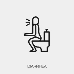 diarrhea icon vector sign symbol