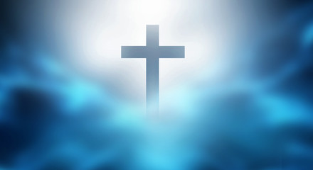 Christian cross Jesus symbol That appears with magic fantasy lighting for making beautiful illustrations.