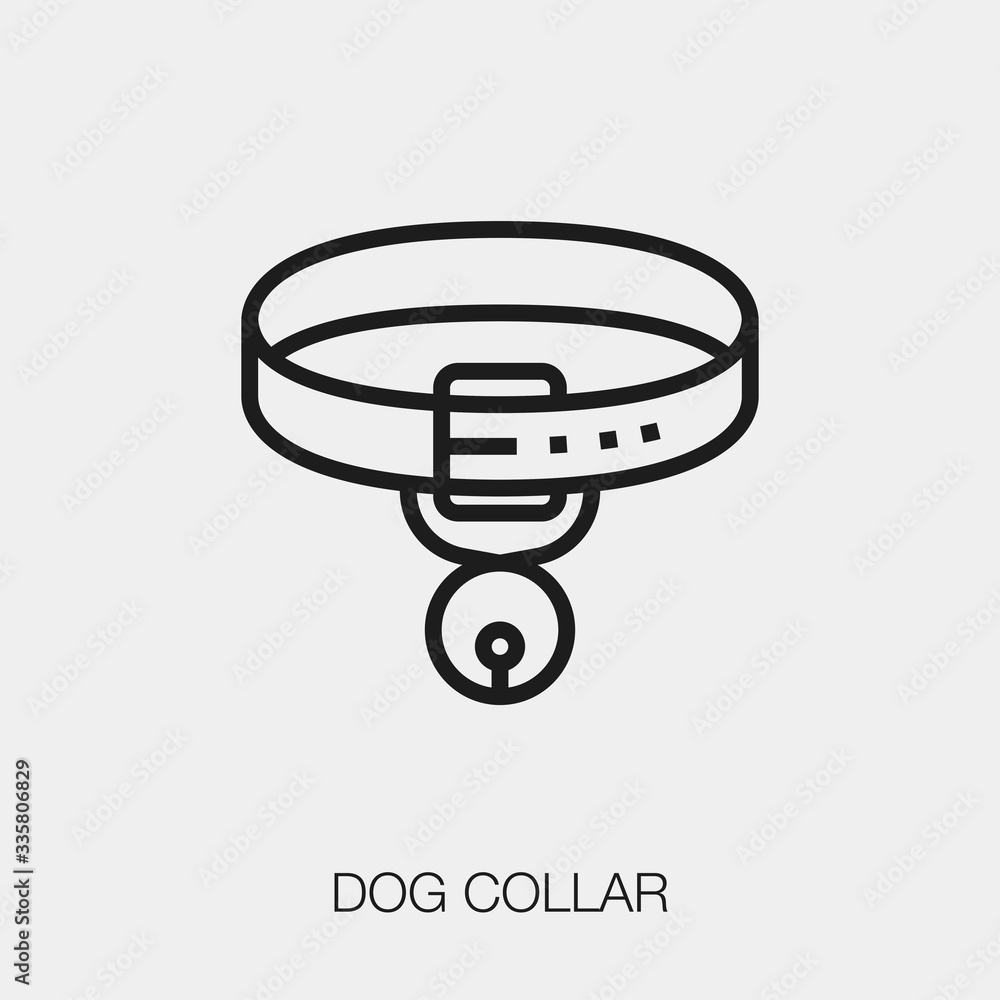 Poster dog collar icon vector. linear style sign for mobile concept and web design. dog collar symbol illus
