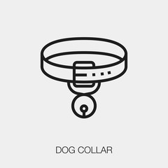 dog collar icon vector. Linear style sign for mobile concept and web design. dog collar symbol illustration. Pixel vector graphics - Vector.