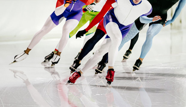 Men Mass Start Race Of Speed Skating Competition