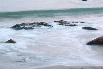 waves on the beach, landscape, surf, rock, rocks, coastline, shore, rocky, sunset, seascape, stone, summer, storm, horizon, nobody, beautiful