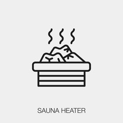 sauna heater icon vector sign symbol