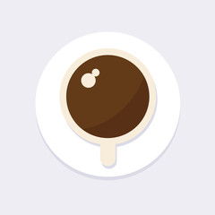 coffee cup icon on gray background