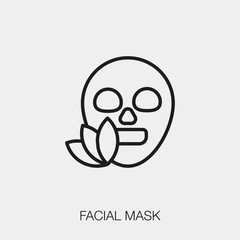 facial mask icon vector sign symbol