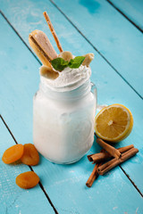 milkshakes with cookies, ice cream, and whipped cream.