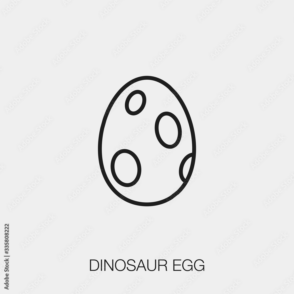 Poster dinosaur egg icon vector. linear style sign for mobile concept and web design. dinosaur egg symbol i