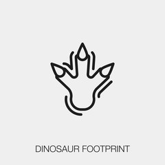 Fototapeta na wymiar dinosaur footprint icon vector sign symbol