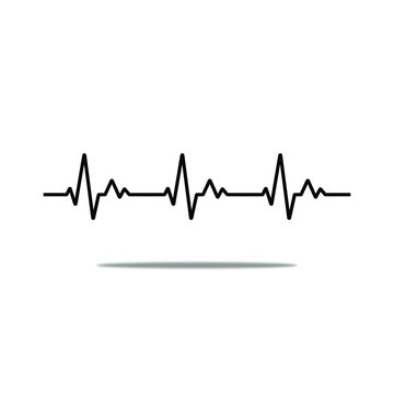 heart beat cardiogram icon vector simple design