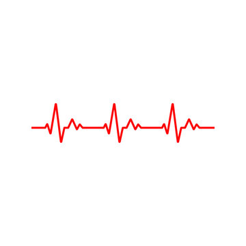 heart beat icon vector simple design