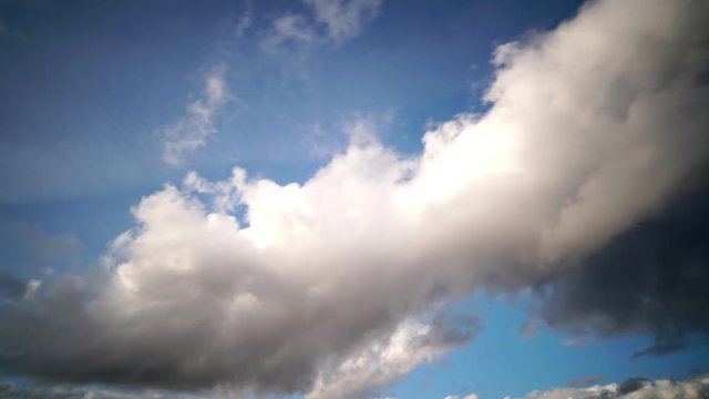 Time-lapse of Clouds Moving in Blue Sky