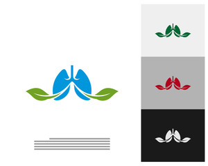 Nature Lungs Logo Template Design Vector, Emblem, Design Concept, Creative Symbol, Icon