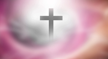Christian cross Jesus symbol That appears with magic fantasy lighting for making beautiful illustrations.