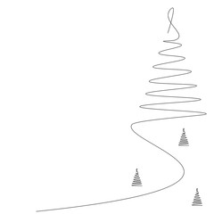 Christmas trees forest background. Vector illustration