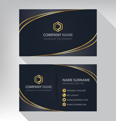 Luxury and modern. vector business card template. design black and gold color