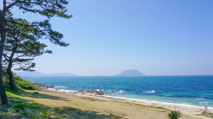 志賀島の海岸の風景