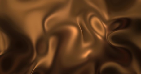 Liquid hot chocolate background. Melted dark chocolat texture 3D rendering . Glamour silk backdrop . 3D illustration