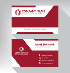 Modern. vector business card template. design red and white color