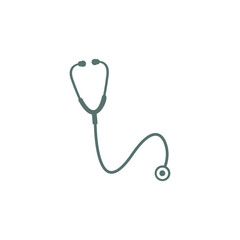 medical stethoscope gray icon