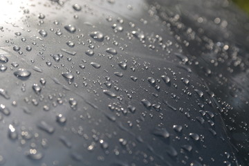 water drops on metal floor background