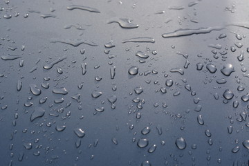 water drops on metal floor background