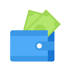 wallet flat icon vector design for e-commerce