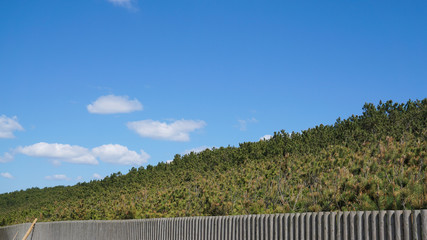 Fototapeta na wymiar 海と空と砂浜の風景