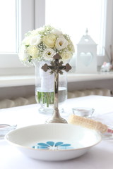 
Holy water and the cross