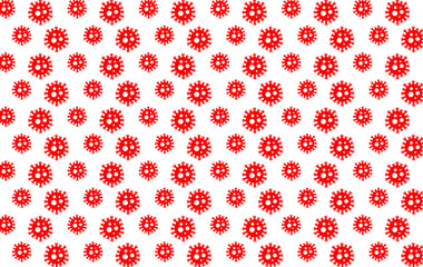 Concept typography design logo on white background. Vector coronavirus logo or COVID-19 seamless repeating pattern background 2019-nCoV, Covid 19. Graphic vector for web, print, banner, illustration.